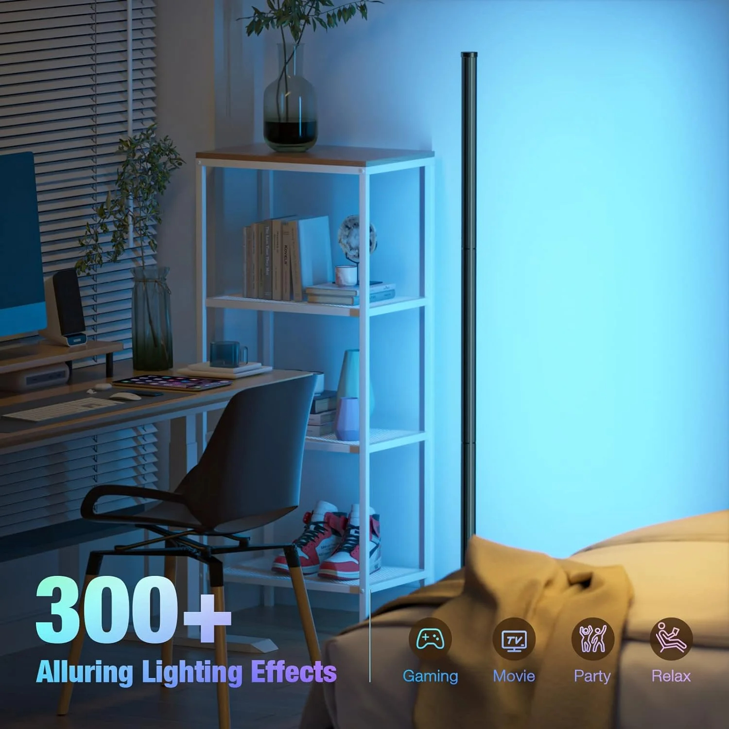 المصباح الأرضي الذكي RGB مع حلم الألوان