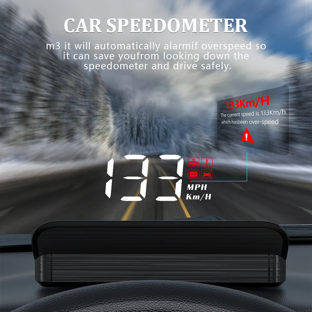 WYING M3 Auto OBD2 – شاشة عرض رقمية ذكية على الزجاج الأمامي